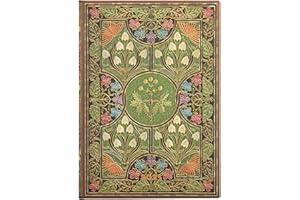 Paperblanks Kalendarz 12-miesięczny 2025, kwitnąca poezja, midi, Verso, zapięcie na elastyczną tasiemkę