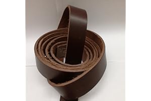 SCHACHENMAYR SINCE 1822 Schachenmayr Ceinture en Cuir de Graisse à lanières Longues Latigo en Cuir épais Marron foncé 220 x 3 cm