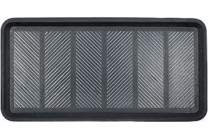 e-floor Tacka ociekowa na buty | 40 x 80 cm | srebrna | mata na buty | podkładka na buty | taca ociekowa na buty jesień i zimę | antypoślizgowa | duża podkładka na buty | podkładka pod miskę