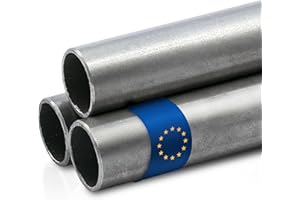 Stahl-Shop24 - Stahl Rundrohr Hohlprofil geschweißtes Metall Stahlrohr für Stahlbau, Rohr zum Heimwerken an Treppengeländern und Geländer Treppen, Länge:1500 mm, Abmessung: Ø25x2 mm