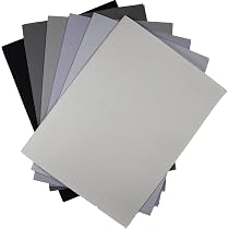 KCS Tela Aida In Cotone 14ct Per Punto Croce: 6 Pezzi Grigio Scuro E Nero 30x45 Cm
