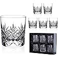DIAMANTE Symphony Whisky Tumbler Glass 24% Lead Crystal with Traditional Design - Set of 6 in a Satin Lined Premium Gift Box