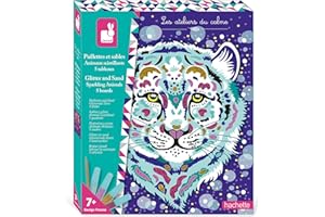Janod - Purpurina y Arenas Animales Brillantes - Actividad Manual para Niños - Manualidades Creativas - Con Arena Decorativa y Purpurina Biodegradable - Actividad Infantil a partir de 3 Años - J09152