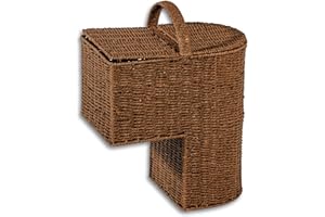 Trademark Innovations Cesta de almacenamiento para escalera de 38.7 cm con asa