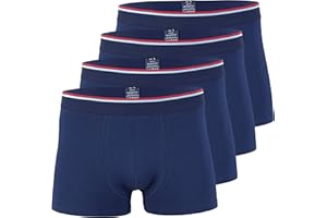 CC Clark Crown Męskie bokserki Modal (zestaw 4 szt.), szorty retro z miękkiej bawełny modalnej w rozmiarze M-XXL