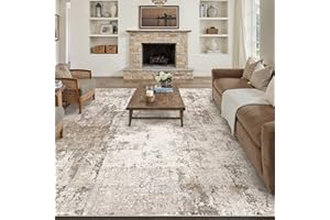 HUGEAR Alfombra Salon 300x400cm Gris Marrón Alfombras Habitacion Grandes Antideslizante Lavable Lavadora Moderna Abstractas Carpete Dormitorio Sala Comedor Pie Cama Pelo Corto Carpet