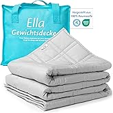 Ella Couverture Lestée Adulte 150x200cm 7kg - Couverture Pondérée Relaxante & Calmante - 7 Couches, Perles de Verre Hypoaller