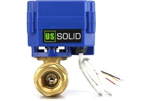 U.S. Solid 3/4" Motorized Ball Valve Brass Electrical Ball Valve, 9-24V AC/DC, 3 Wire Setup