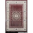 INDIAN ORIENTAL RUGS Traditional Persian Design Silk Touch Carpets for Living Room-Bedroom & Hall ( Versace RED, 4 X 6 )