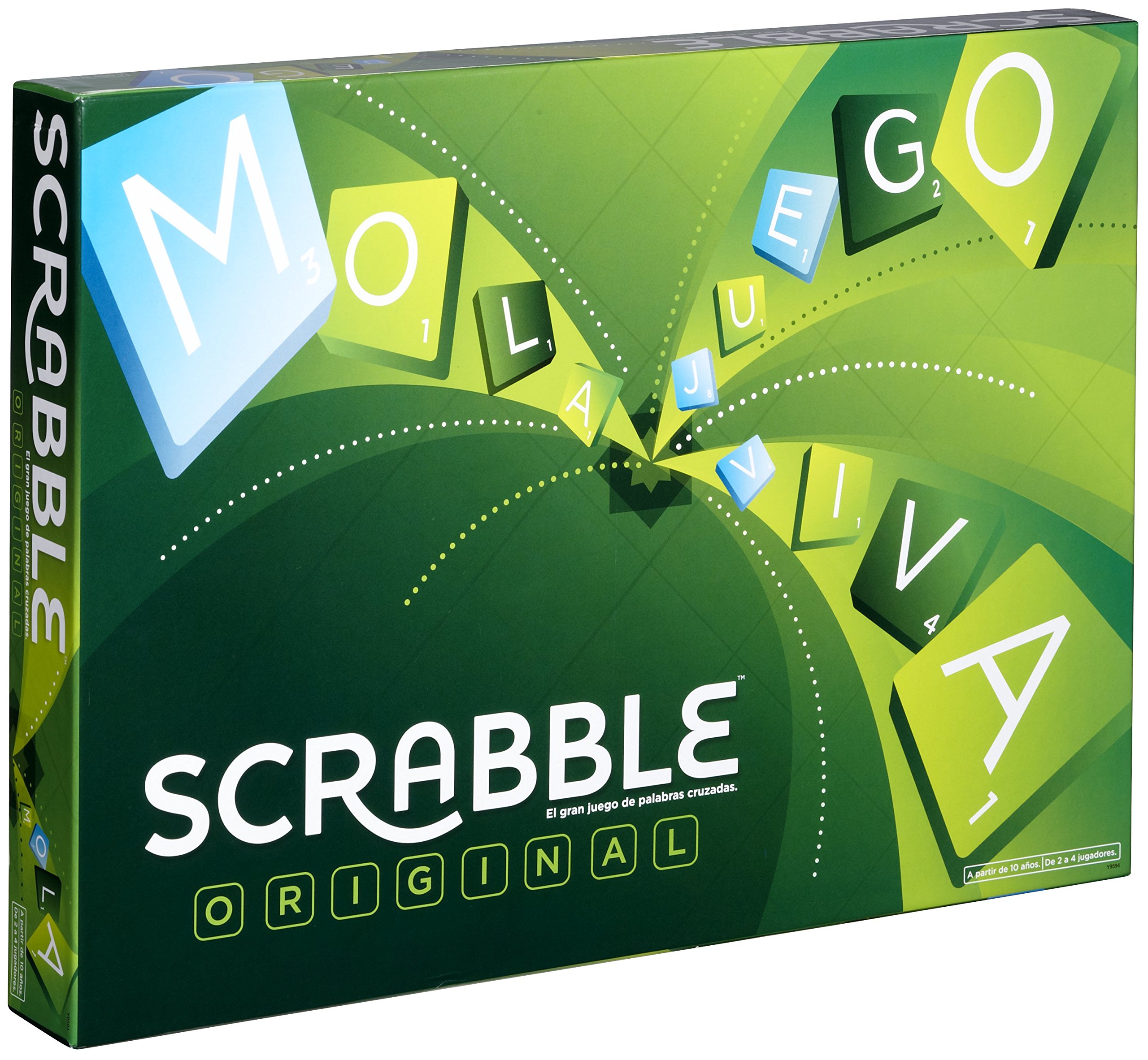 Mattel Games Scrabble, Versión Española, Juego de Mesa clásico Original, Incluye Tablero, 4 Racks, 100 fichas, Bolsa para fichas, +10 años, Y9594 - Imagen 6