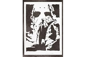moreno-mata Authentique Graffiti Fait a la Main Vendredi 13 Film Poster Jason Affiche Handmade Decoration Murale Salon Chambre Cadeau Homme et Femme