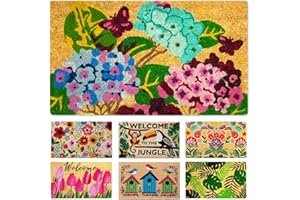 LUA VIKA Wycieraczka z włókna kokosowego - ogród - 40 x 70 cm - wycieraczka zewnętrzna - wycieraczka pod drzwi wejściowe na zewnątrz - wycieraczki na zewnątrz