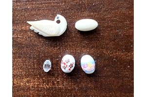 VADYAM Set of 5 Tuning Bead Manka for Sitar Beautiful Hand carved Camel Bone