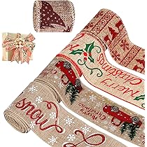 Weihnachts Geschenkband 2 Rollen - Satinband Rot Grün 1cm × 25 Yards