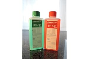 CMTLAB pH Pufferlösung, Set 250ml, pH4 + pH7, Industriequalität, Made in Germany