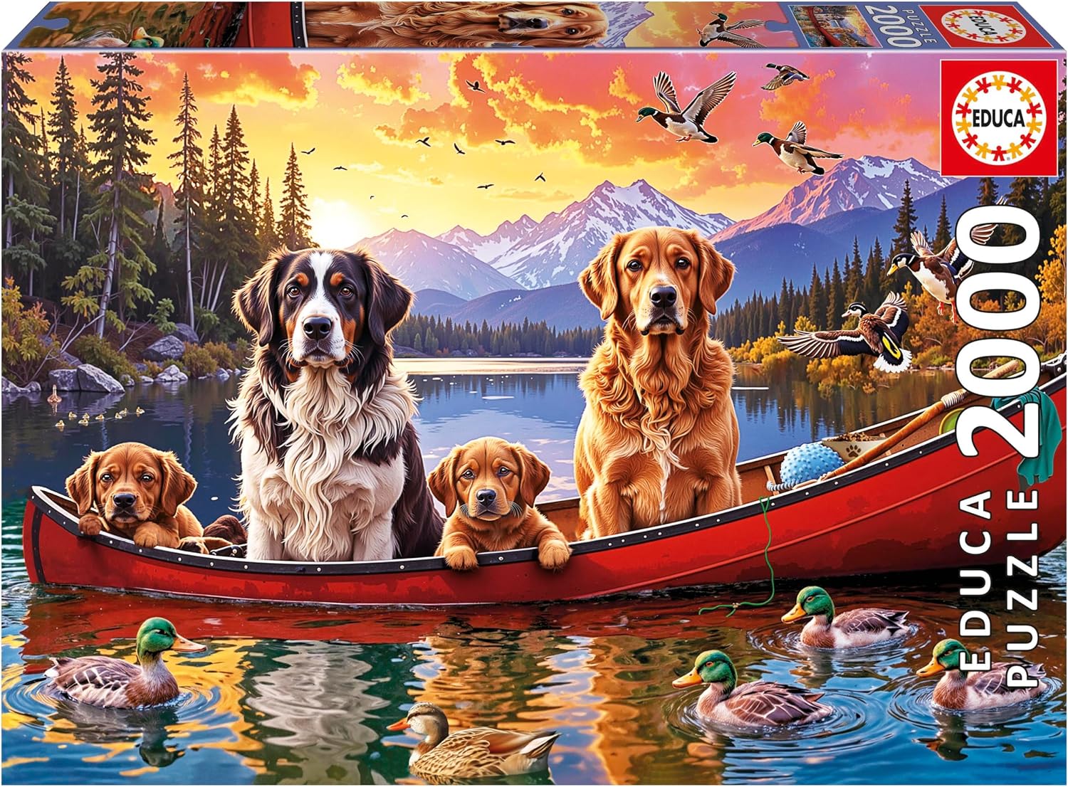 Educa - Puzzle de 2000 Piezas para Adultos | Domingo con los Niños | Medidas: 96 x 68 cm | A Partir de 14 años (20576)