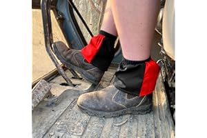 Oz OverBoots Harlequin Sox Savers Two-Tone Reusable Cotton Drill Overshoes for Work Boots – Durable Covers Keep Out Hay, Dirt & Debris | One Size – Gift for Horse Riders, Farmers & Outdoor Workers