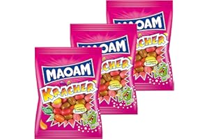 Haribo Maoam Frucht Kracher, 3er Set, Dragees, Kaubonbon, Im Beutel, Tüte, 600 g