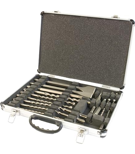 Silverline Jeu De 5 Mèches Hélicoïdales SDS-Plus 10-25 Mm - Acier Trempé Haute Qualité