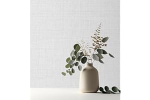 GAULAN - 681276 Papier Peint Vinyle Imitation Lin texturé en Relief pour Mur Salon Cuisine Bain Chambre Couloir Salle à Mange tête de lit Hall d'entrée - Rouleaux de 10 m x 0,53 m