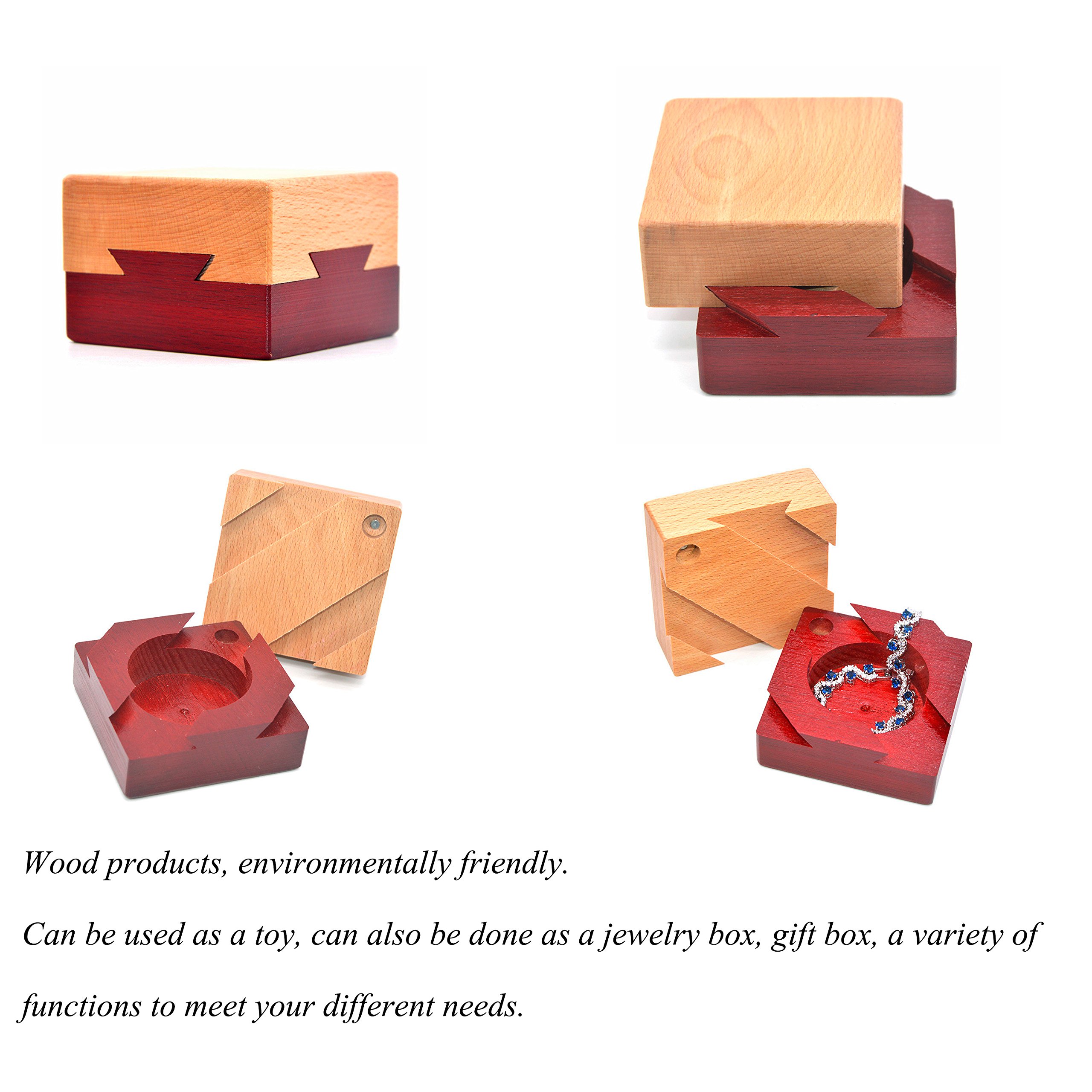 Coogam Puzzle di Legno Esagonale - Blocco di Forma Tangram Rompicapo