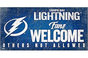 Fan Creations NHL Tampa Bay Lightning Unisex Tampa Bay Lightning Fans Willkommensschild, Team-Farbe, 6 x 12