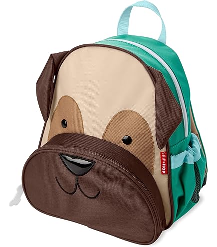 BEABA, Toddler Baby Backpack Preschool, Ideal Daycare, 2 Pockets, First Name Label, Gum Effect, Large Zip, Adjustable Handles, Padded Back