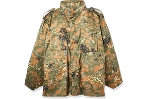 Mil-Tec US Feldjacke M65 T/C mit Futter • Klassische Militärjacke mit herausnehmbarem Thermo-Liner • Army Jacke mit 4 Pattentaschen • Übergangsjacke Herren • Outdoor Arbeitsjacke