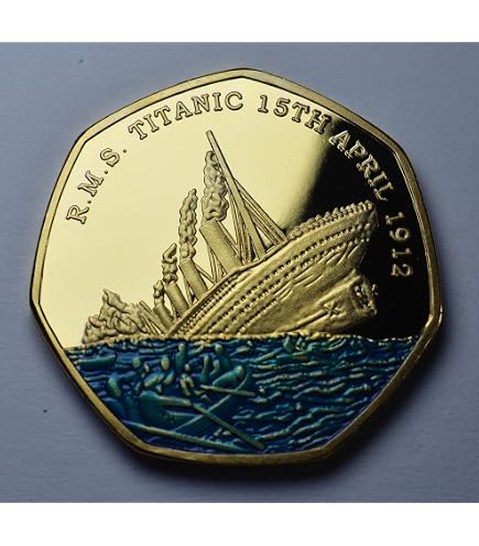 RMS Ttanc Whte Star Lne 24ct Gold Commemoratve Con for | Etsy