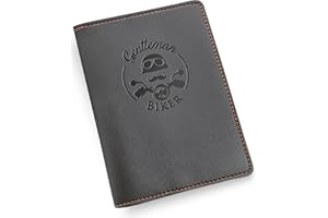 Jolis Papiers Porte Carte Grise Motard Porte Papiers Portefeuille Moto Permis De Conduire Cuir Synthétique Haute Qualité Gentleman Biker