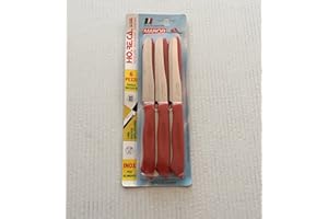 Coltelli tavola bistecca 6 pezzi Marob rosso