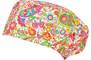 Pilucaps, Gorro quirófano pelo largo modelo HAPPY unisex ajustable con goma para mujer y hombre 100% algodón