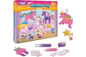 Imagimake Window Art Unicorn | Toys for Girls Ages 5-10 Years | 16 Piece Glass Painting & Suncatcher Kit | Creative Art & Craft Kit for Girls 6-8 | Unicorn Gifts | Birthday & Return Gifts