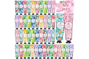 WEBPLATZ Crema Mani Set, 80Pcs Mini Crema Mani Regali Natale Donna Set, Crema Nutriente per le Mani per Donna e Uomo, Ripara &Non Unge, Idee Regalo Compleanno,Natale ed Valentino Originali