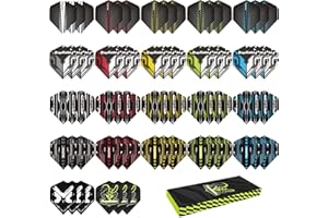 MageRabbit 66pcs Standard Dart Flights - Durable Polyester Flights for Soft & Steel Tip Darts - Tournament Ready Accessories,Dart flight Kit, Dart Flight Accessories