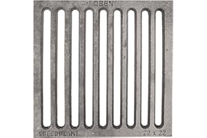 SPEEDPLANT Hochwertiger Ascherost 22 x 22 cm Ofenrost Kaminrost Liegerost Tafelrost Feuerrost - Premiumqualität, Stärke 13 mm