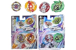 TOPTOYS2U BARGAIN BUNDLES Beyblade Burst Surge Speedstorm – World Spryzen S6, Betromoth B6 Gyroscope & Origin Achilles A6, Tyros T6 – Confezione doppia con 4 Beyblade
