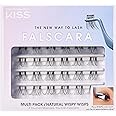 KISS Falscara DIY Eyelash Extension Wispy Wisps - Featherlight Synthetic Reusable Artificial Eyelashes Multipack of 24 Mini Lash Clusters for that Authentic Eyelash Extension Look