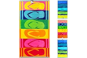 ‎JILDA-TEX Jilda-Tex Beach Towel 90 x 180 cm Bath Towel Beach Towel 100% Cotton Velour Terry Cloth Easy Care, 90 x 180 cm