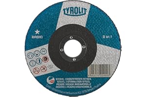 TYROLIT Basic Lot de 25 disques à tronçonner 2 en 1 pour acier inoxydable 125 x 1,6 x 22,23 mm