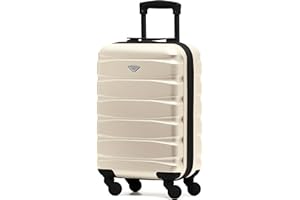 Flight Knight Valigie Rigide In ABS Leggere Con 4 Ruote, Bagaglio A Mano Da Cabina Approvato Per Oltre 100 Compagnie Aeree Come Easyjet, British Airways, Ryanair, E Molte Altre