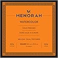 MENORAH - Square - Watercolor Loose Sheets/Pads – 300 GSM-100% Cotton- Water Sketchbook - Square Size(20.0 cm x 20.0 cm) -(15 Sheets / 30 Pages)- Watercolour Artist Sketch pad- Glued End Pad