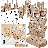 Calendrier de l'Avent à remplir : Calendrier de l'Avent 2025 - Sachets en Papier, Chiffres adhésifs - Calendrier de l'Avent p