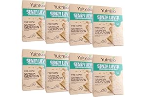YukyBio, Pane Azzimo Khorasan Kamut, Pane Biologico con Farina di Grano e Senza Lieviti, con Olio Extravergine di Oliva, Ricca Fonte di Fibre, 100% Made in Italy, 200 gr