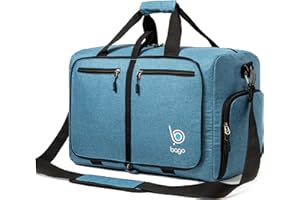 bago Holdall Bags for Men & Women - 40L Spacious Holdall Bag with Shoe Compartment - Save Time & Travel The World in Style & Convenience - Durable, Lightweight & Foldable Duffle Bag (SnowBlue)