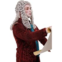 Peluca De Carnaval Estilo Barroco Renacimiento – Gris Para Noble, Juez O Rey, Fibra Sintética Con Redecilla Transpirable, Circunferencia Máx. 62 Cm – WIG ME UP