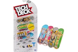 Tech Deck, Ultra-Deluxe Fingerboard 4er-Set, mit authentischer Skateboard-Grafik - zum Sammeln, Umbauen und für Coole Tricks, ab 6 Jahren