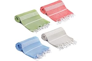 ‎TURQUOISE HOME Turquoise Home - Großes türkisches Pestemal Badetuch Hamamtuch Saunatuch XXL Badetuch 100 x 180 cm Sauna Spa Yoga Strand Picnic dünn und leicht