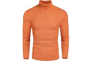 COOFANDY Maglione Dolcevita Uomo - Invernali Maglioni Maglione a Collo Alto Slim Fit a Manica Lunga Maglia Maglione