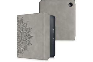 kwmobileÉtui Compatible avec Kobo Libra 2 Coque - Étui à Rabat magnétique tabletteeReader Similicuir - Gris